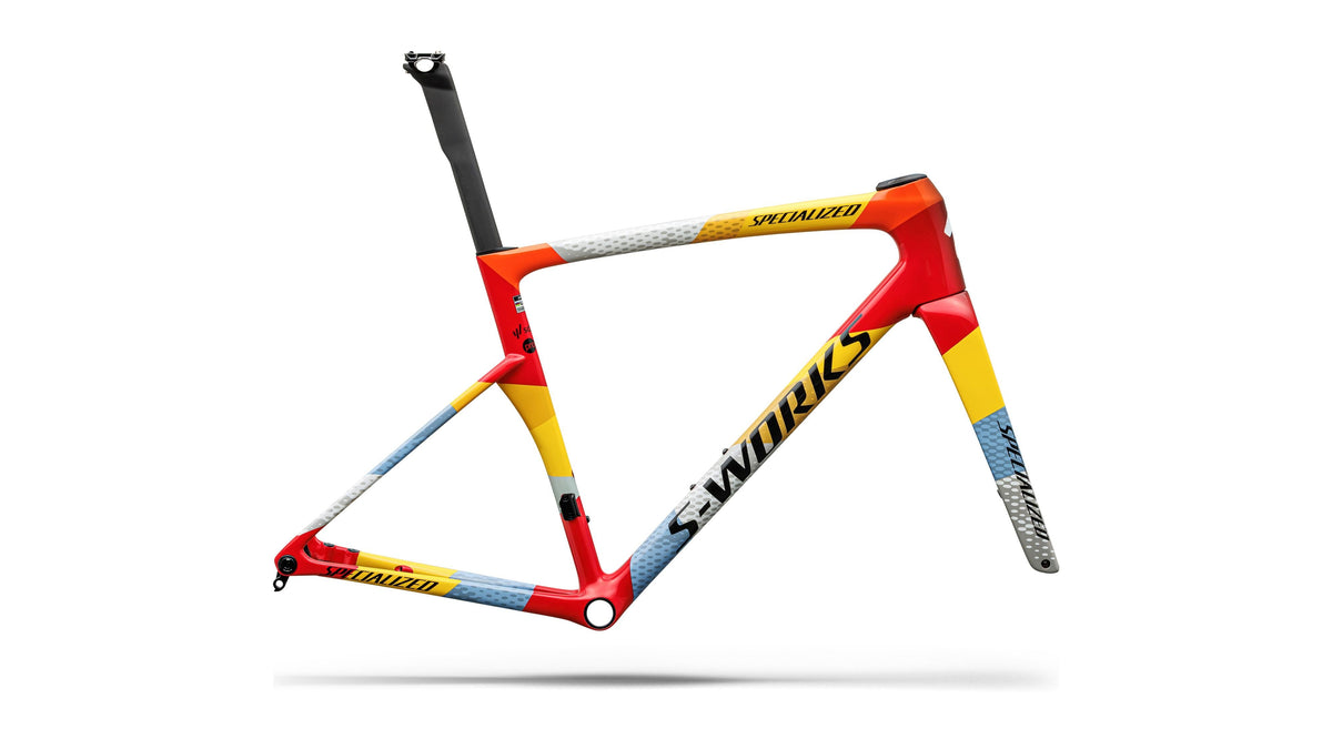 2027 Specialized S-Works Tarmac SL9 Team Replica Frameset - SD Worx - Protime (Gloss Vivid Red / Yellow / Dolomite Metallic / 58)
