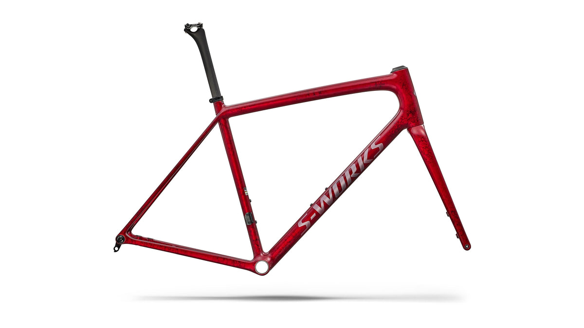 2026 Specialized S-Works Aethos 2 Frameset - FACT 12r Carbon (Sandstone Metallic Base / Red Tint / 49)