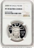 2008-W Proof Platinum Eagle 1 oz Brown Label NGC PF70