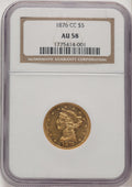 1876-CC $5 Liberty Half Eagle NGC AU58 (776350004)