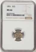 1851 3CS Three Cent Silver NGC MS66