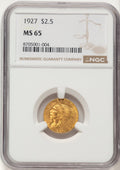 1927 $2.50 Indian Quarter Eagle NGC MS65
