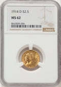 1914-D $2.50 Indian Quarter Eagle NGC MS62