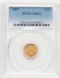 1857 G$1 Gold Dollar PCGS MS62 (783713012)