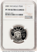2001-W Proof Platinum Eagle 1/2 oz Brown Label NGC PF70 (784188009)