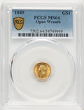 1849 G$1 Gold Dollar PCGS MS64