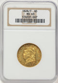 1828/7 $5 Early Half Eagle NGC MS63