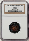 1873 No Arrows Proof Seated Quarter NGC PR68