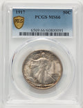 1917 50C Walking Liberty Half Dollar PCGS MS66