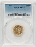 1854 $2.50 Liberty Quarter Eagle PCGS AU55