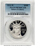2012-W Proof Platinum Eagle 1 oz Blue Gradient PCGS PR70
