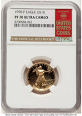 1990-P Proof Gold Eagle 1/4 oz Red Book NGC PF70