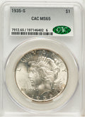 1935-S Peace Dollar CACG MS65