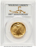 2016-W 50C Walking Liberty 100th Anniversary Gold Centennial FS 100th Anniversary PCGS MS70