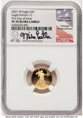 2021-W Type 2 Proof Gold Eagle 1/10 oz FDI Mike Castle NGC PF70