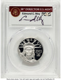 2003-W Proof Platinum Eagle 1/2 oz PCGS PR70 Ed Moy