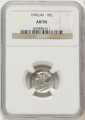 1942/1 10C FS-101 Mercury Dime NGC AU55