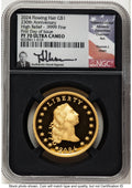 2024-(W) Gold 230th Anniversary Flowing Hair Medal FDI Thomas Uram NGC PF70