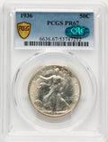 1936 50C CAC Proof Walking Liberty Half Dollar PCGS PR67