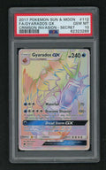2017 Pokemon Sun and Moon Crimson Invasion Secret Rare Gyarados Gx #112 PSA 10