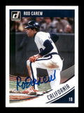 Rod Carew Autographed 2018 Donruss Card #123 Minnesota Twins SKU #196131