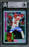 Juan Soto Autographed 2019 Topps Chrome Refractor 1984 Rookie Card #84TC-2 Washington Nationals Beckett BAS #14231627