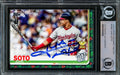 Juan Soto Autographed 2019 Topps Holiday Rookie Card #HW8 Washington Nationals Beckett BAS #14231632