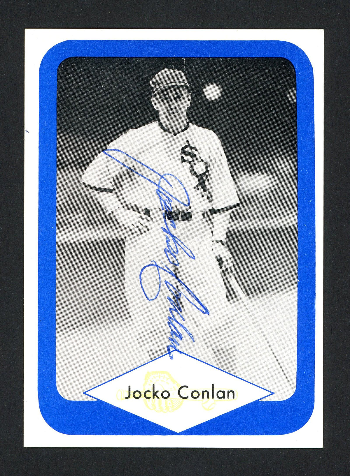 Jocko Conlan Autographed 1975 Great Plains Great Card #3 Chicago White Sox SKU #160435