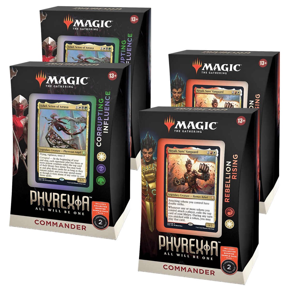 Magic the Gathering: Phyrexia All Will Be One - Commander Decks & Cases (Factory Sealed Case of 4 Decks (2 of Each))