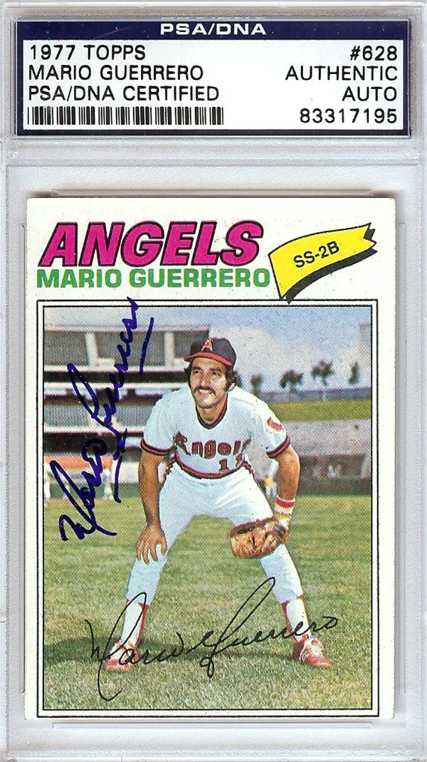 Mario Guerrero Autographed 1977 Topps Card #628 California Angels PSA/DNA #83317195