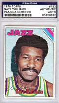 Nate Williams Autographed 1975 Topps Card #182 New Orleans Jazz PSA/DNA #83456822