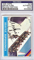 Archie Clark Autographed 1975 Topps Card #219 Seattle Sonics PSA/DNA #83456884