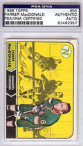 Parker MacDonald Autographed 1968 Topps Card #55 Minnesota North Stars PSA/DNA #83462357