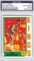 Ron Behagen Autographed 1974 Topps Card #11 Kansas City Kings PSA/DNA #83525426
