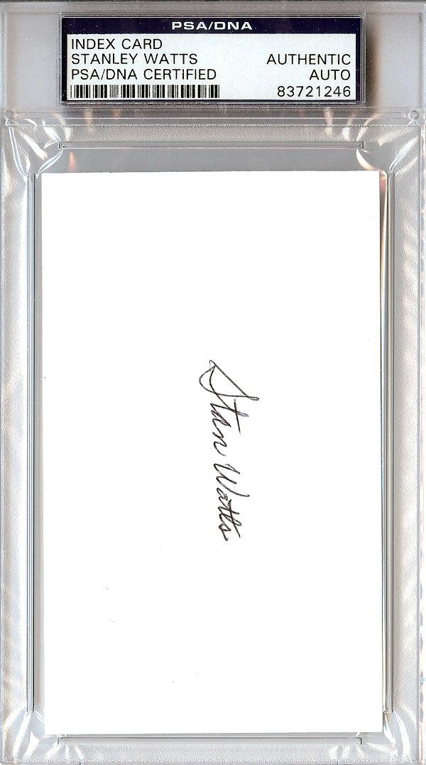 Stanley "Stan" Watts Autographed 3x5 Index Card BYU Cougars PSA/DNA #83721246