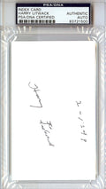 Harry Litwack Autographed 3x5 Index Card Temple Owls Coach PSA/DNA #83721500