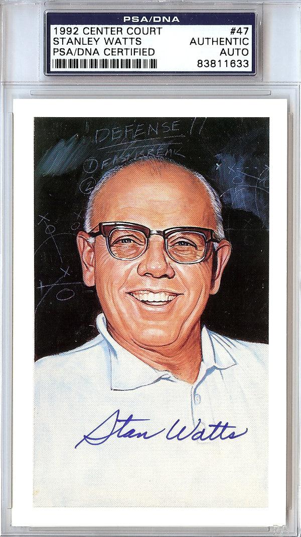 Stanley Watts Autographed 1992 Center Court Card #47 BYU Cougars PSA/DNA #83811633