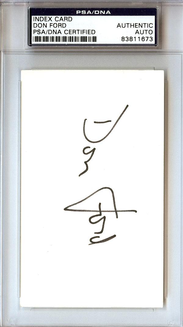 Don Ford Autographed 3x5 Index Card Los Angeles Lakers PSA/DNA #83811673
