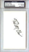 Ted McClain Autographed 3x5 Index Card Carolina Cougars PSA/DNA #83814073