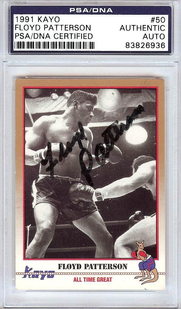 Floyd Patterson Autographed 1991 Kayo Card #50 PSA/DNA #83826936