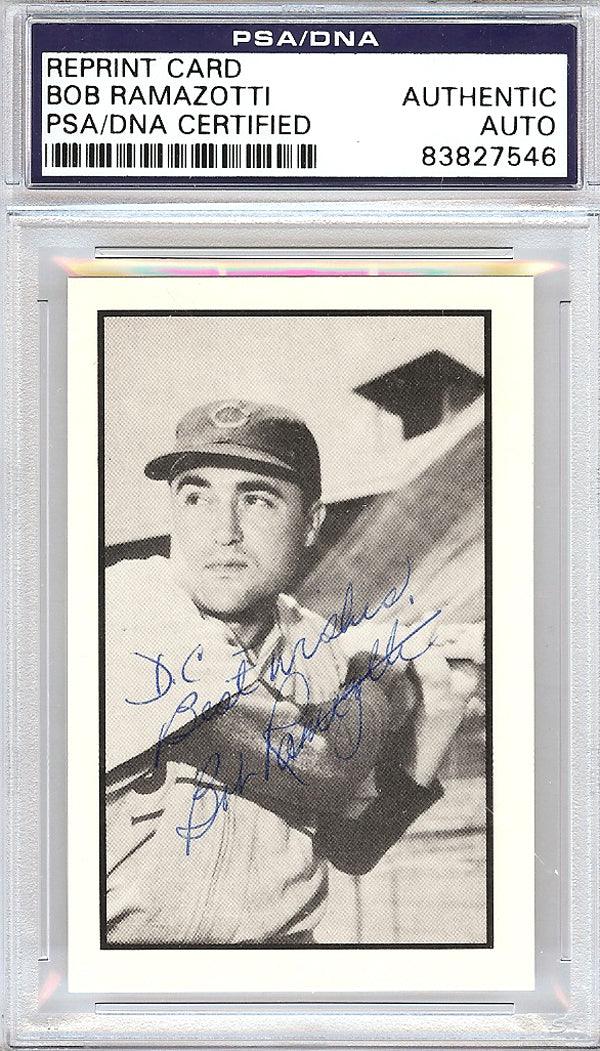 Bob Ramazzotti Autographed 1953 Bowman Reprint Card #41 Chicago Cubs PSA/DNA #83827546