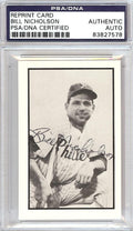 Bill Nicholson Autographed 1953 Bowman Reprint Card #14 Philadelphia Phillies PSA/DNA #83827578