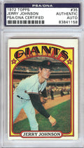 Jerry Johnson Autographed 1972 Topps Card #35 San Francisco Giants PSA/DNA #83841158