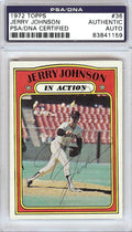 Jerry Johnson Autographed 1972 Topps Card #36 San Francisco Giants PSA/DNA #83841159