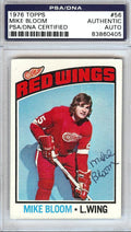 Mike Bloom Autographed 1976 Topps Card #56 Detroit Red Wings PSA/DNA #83860405