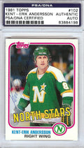 Kent-Erik Andersson Autographed 1981 Topps Card #102 Minnesota North Stars PSA/DNA #83884198