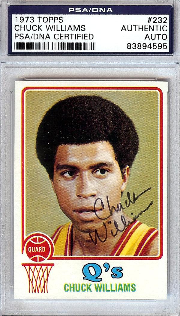 Chuck Williams Autographed 1973 Topps Card #232 San Diego Conquistadors PSA/DNA #83894595