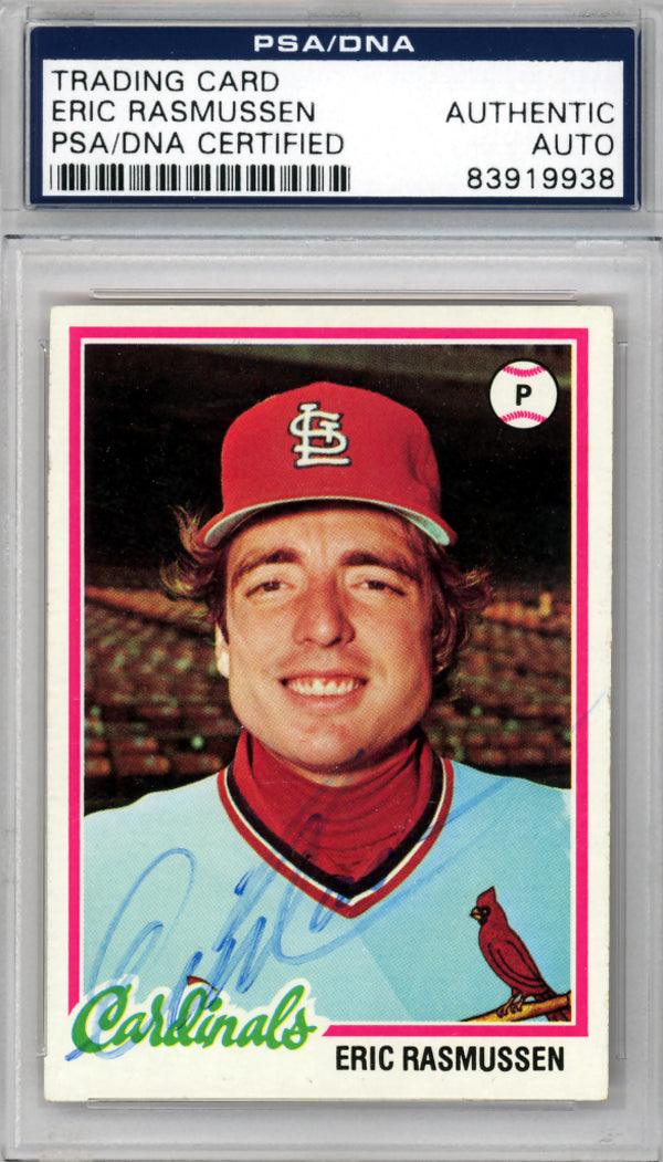 Eric Rasmussen Autographed 1978 Topps Card #281 St. Louis Cardinals PSA/DNA #83919938