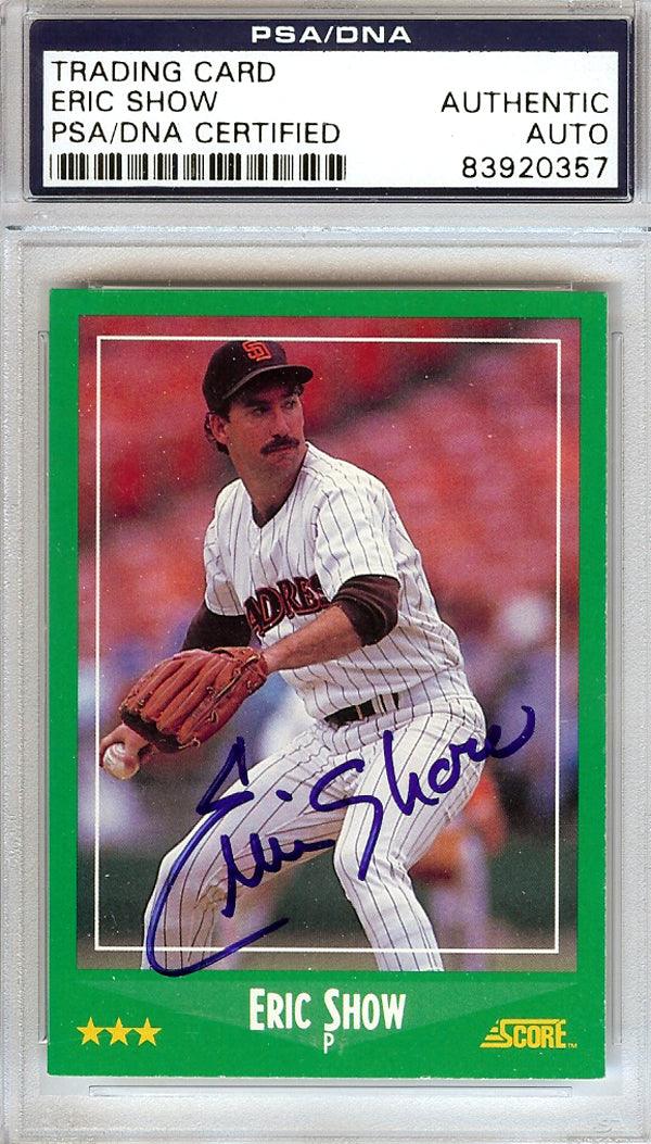 Eric Show Autographed 1988 Score Card #338 San Diego Padres PSA/DNA #83920357