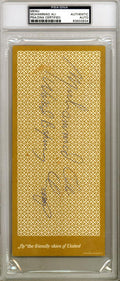 Muhammad Ali Autographed 4x9 United Airlines Menu "World Boxing Champ" PSA/DNA #83933934